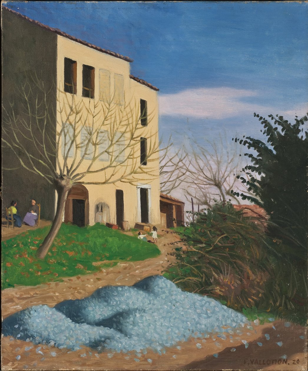 Hus i solen, blå stenar, 1920 av Felix Edouard Vallotton