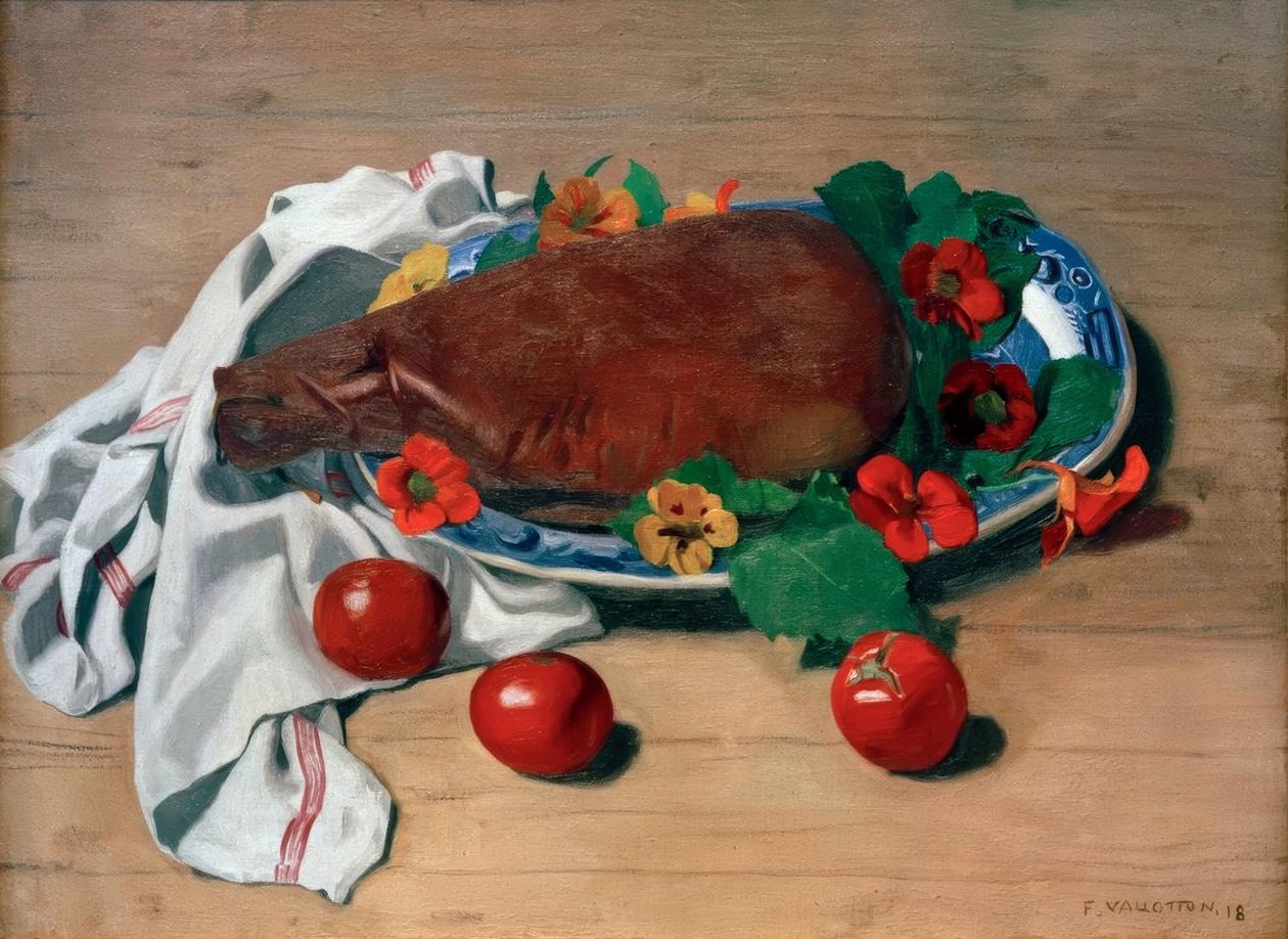 Skinka och tomater av Felix Edouard Vallotton