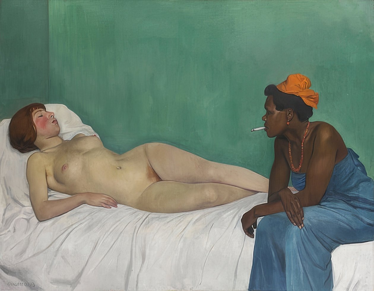 La Blanche et la Noire (Det vita och det svarta). 1913 av Felix Edouard Vallotton