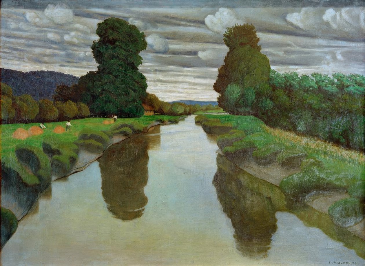 La Risle nära Berville av Felix Edouard Vallotton