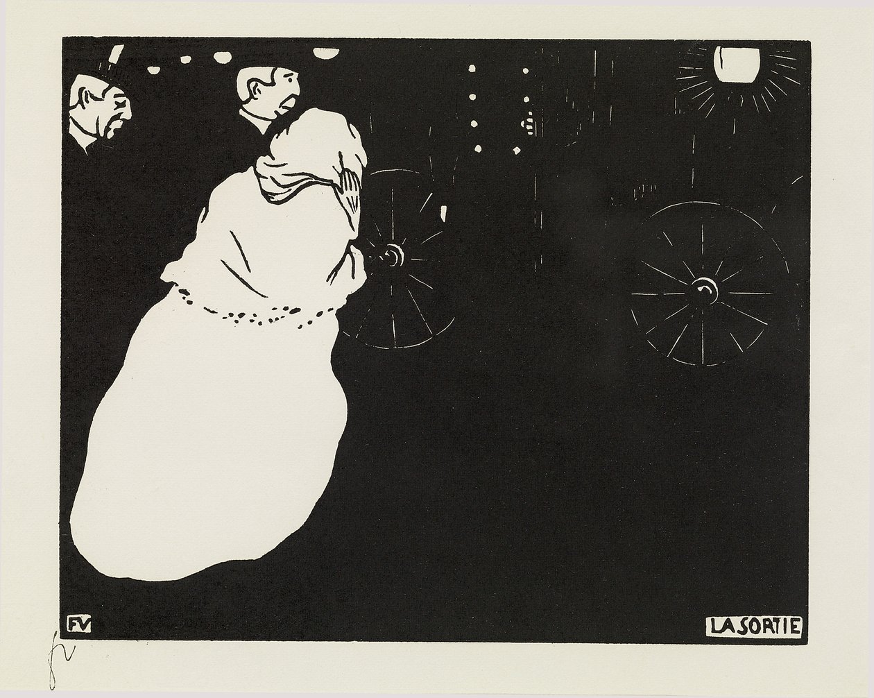 Utgången, 1895 av Felix Edouard Vallotton