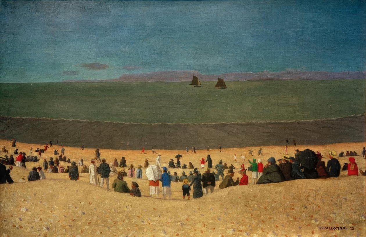 Stranden vid Honfleur av Felix Edouard Vallotton