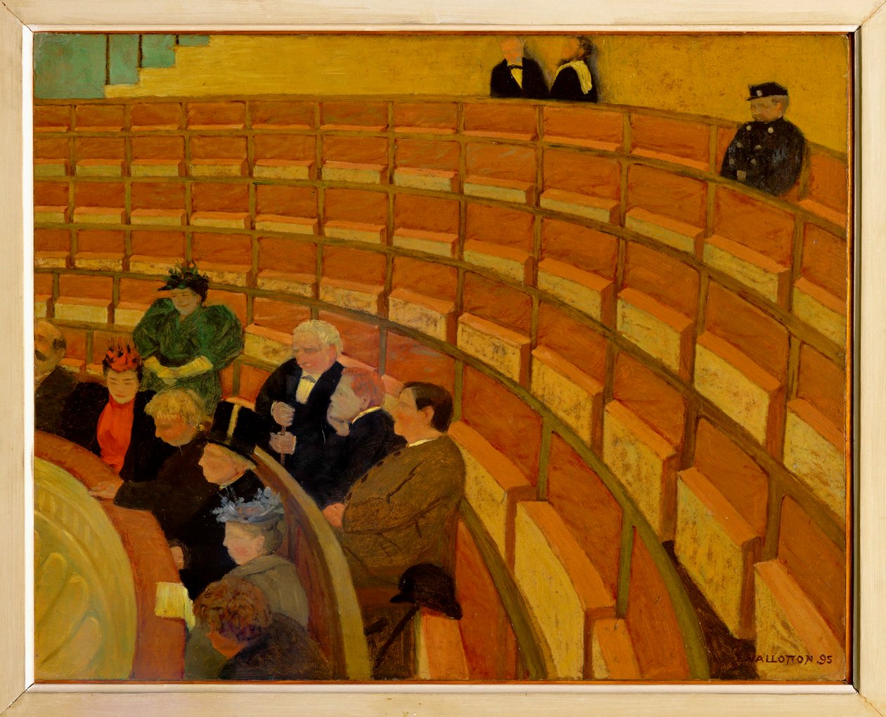 La troisieme galerie au Theatre du Chatelet - Det tredje galleriet på Theatre du Chatelet ... (målning på duk) av Felix Edouard Vallotton