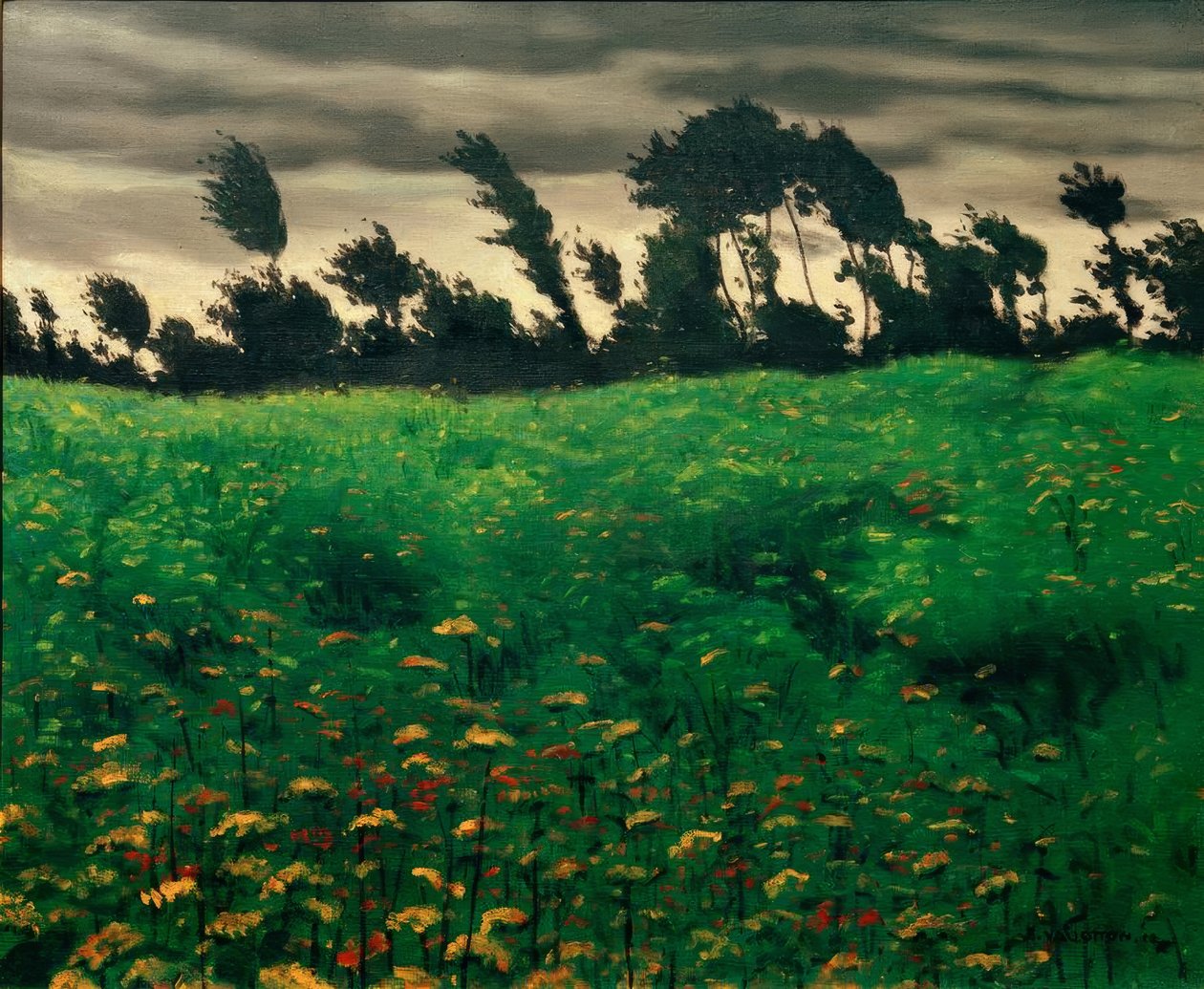 Det blommiga fältet av Felix Edouard Vallotton