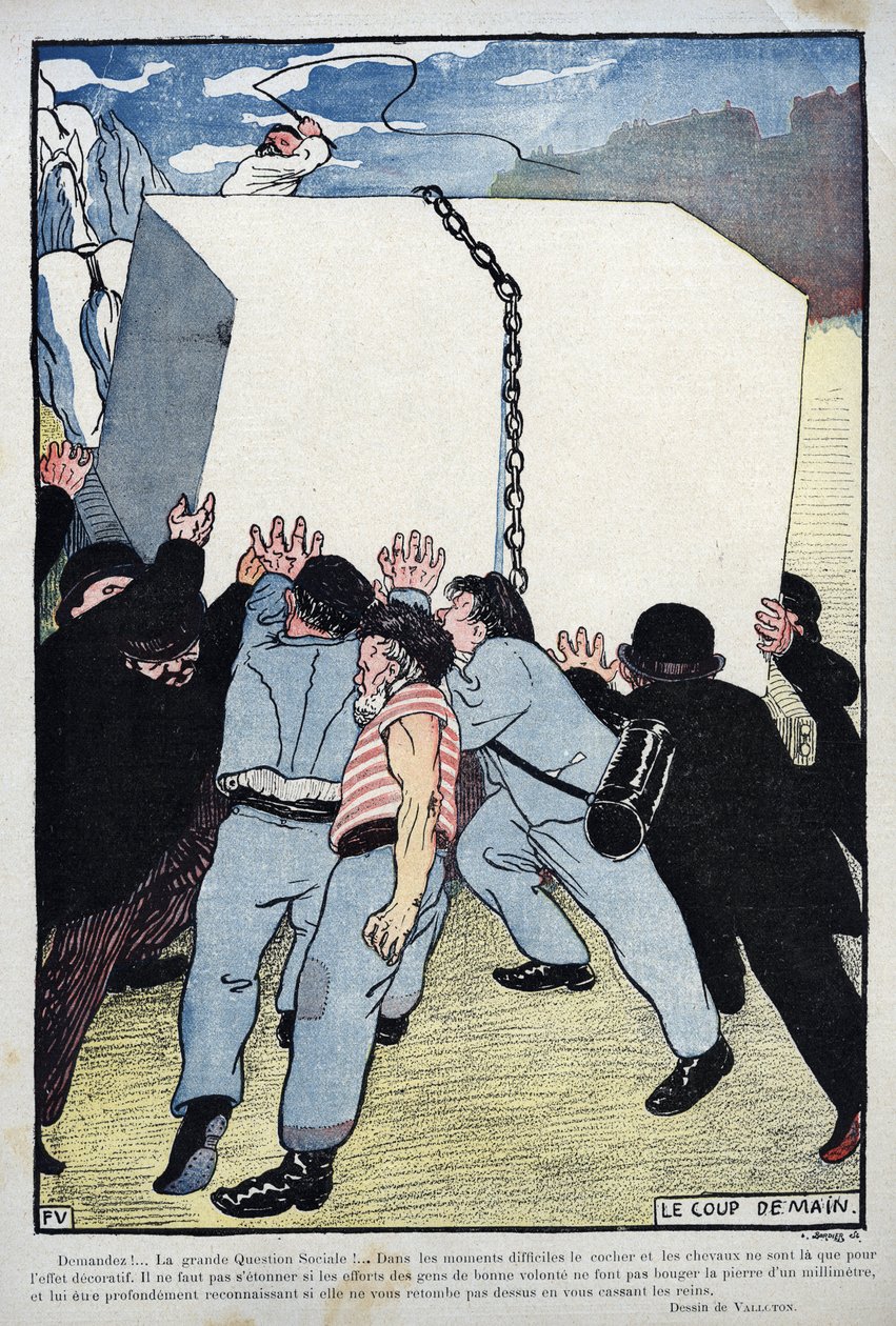 Assistanskuppen - Den stora sociala frågan... - av Felix Vallotton av Felix Edouard Vallotton