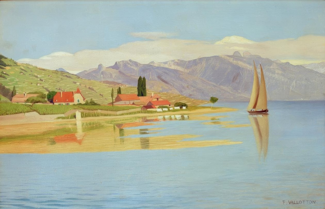 Hamnen i Pully av Felix Edouard Vallotton