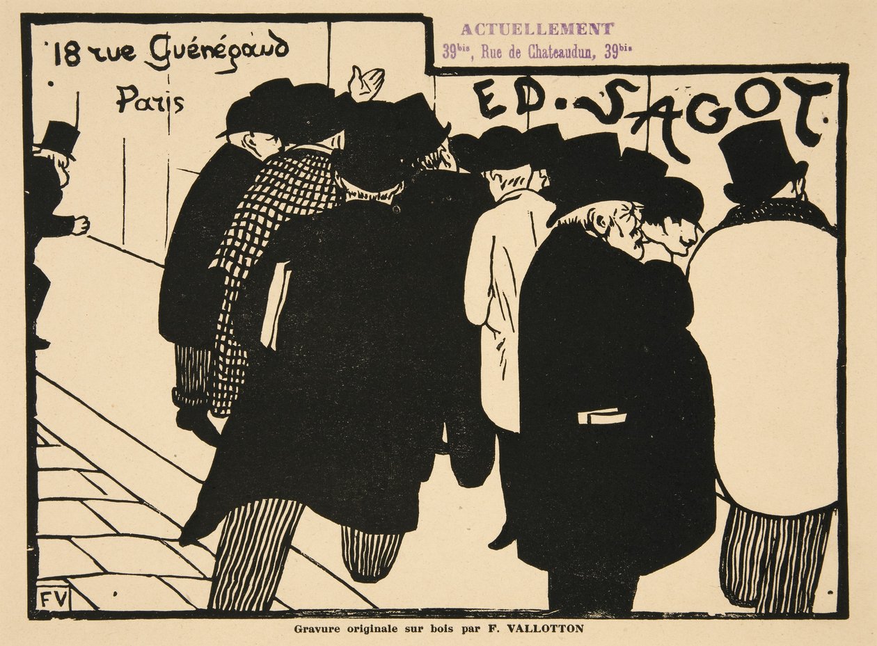 Älskare av tryck, pub. 1892 av Felix Edouard Vallotton