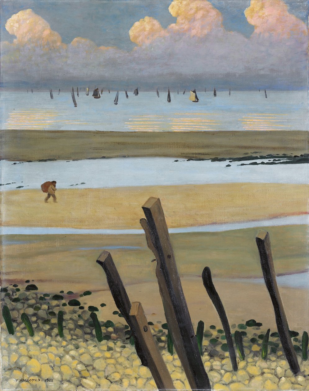 Lågvatten vid Villerville, 1922 av Felix Edouard Vallotton