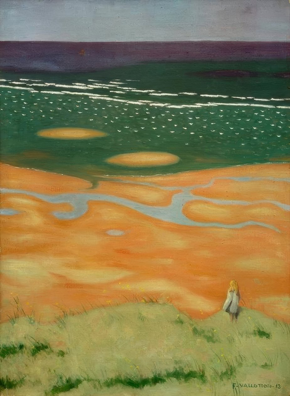 Stigande tidvatten, Houlgate av Felix Edouard Vallotton