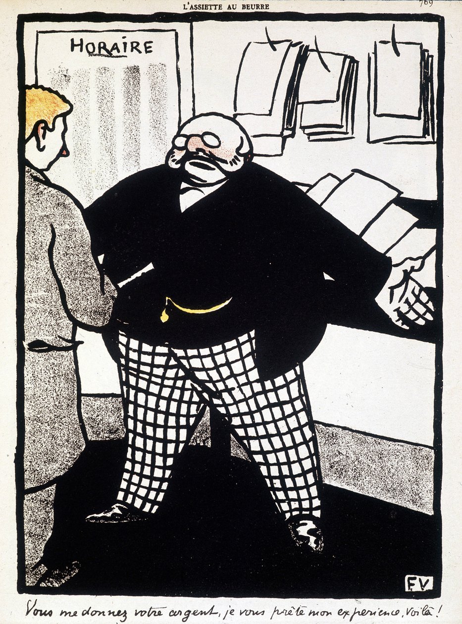 Pengar och bankärenden av Félix Vallotton - i "" L