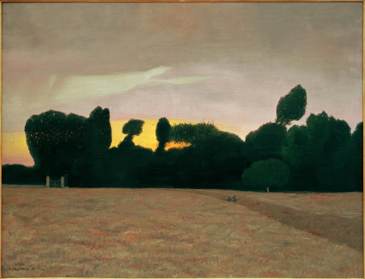 Normandie landskap, solnedgång av Felix Edouard Vallotton