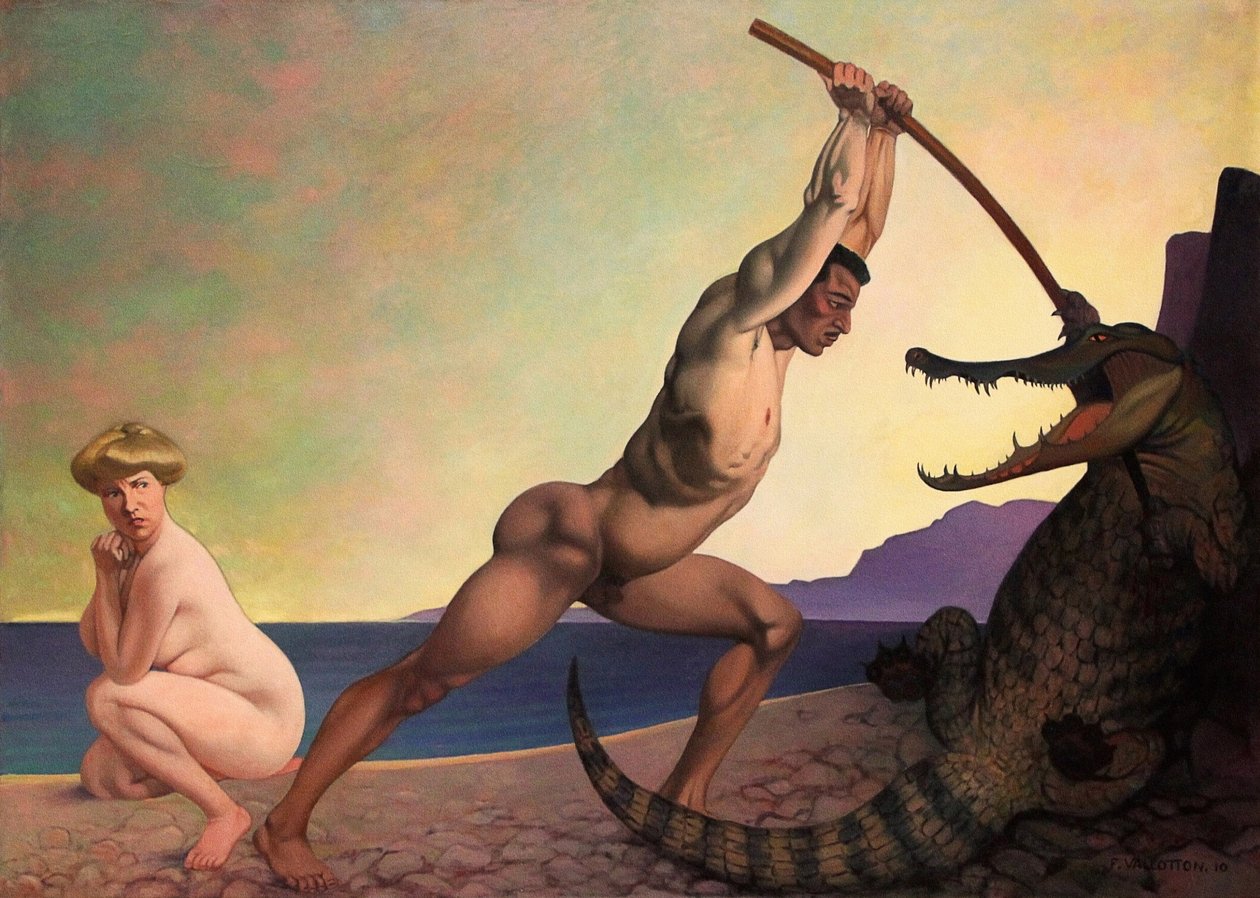Perseus som dräpar draken av Felix Edouard Vallotton