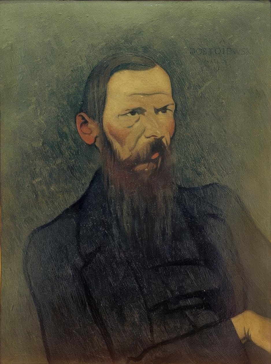 Dekorativt porträtt av Dostojevski av Felix Edouard Vallotton