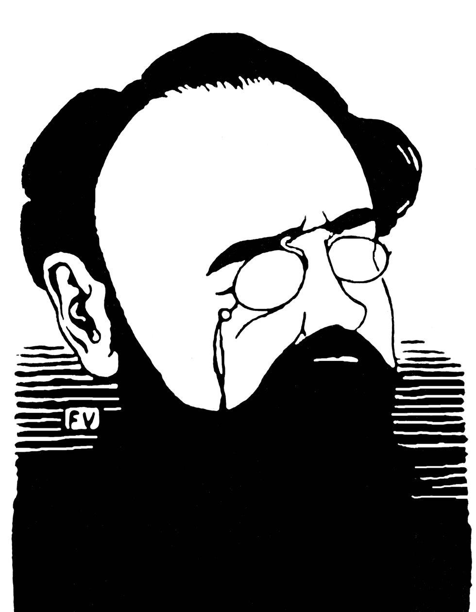 Porträtt av Emile Zola (1840-1902), fransk författare. Gravyr av Felix Edouard Vallotton (1865-1925) av Felix Edouard Vallotton