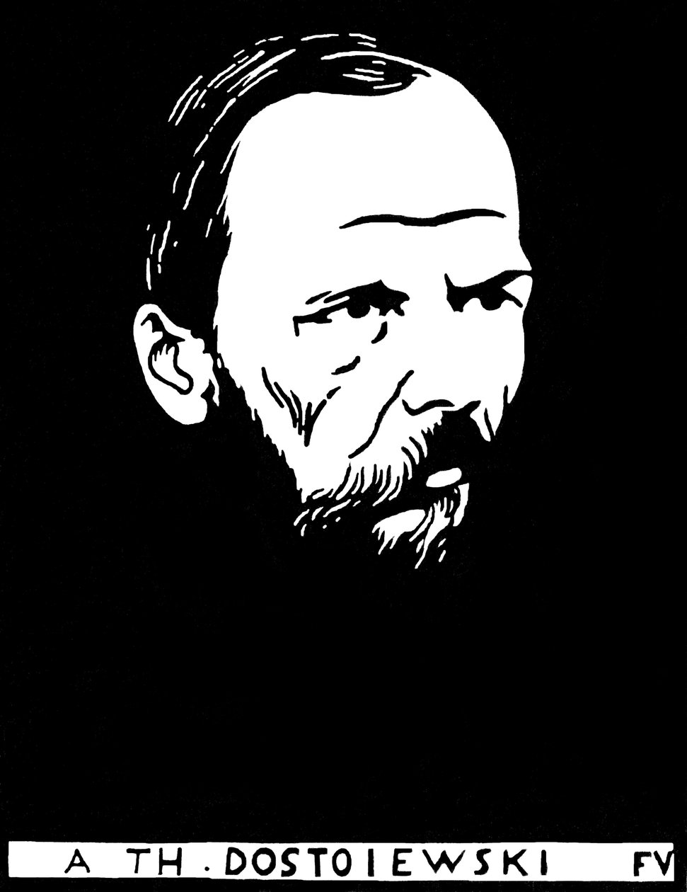 Porträtt av Fedor Mikhailovitch Dostojevski (Dostojevskij, Dostojevskij, Dostojevskij, Dostojevski, Fjodor Dostojevskij av Felix Edouard Vallotton