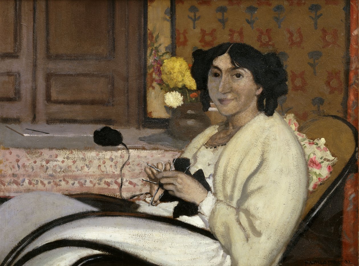 Porträtt av Madame Rodrigues-Vallotton, Konstnärens fru, 1902 av Felix Edouard Vallotton