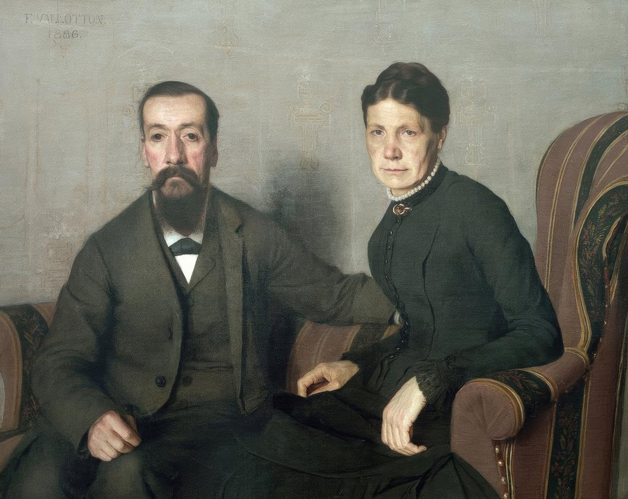 Porträtt av konstnärens föräldrar av Felix Edouard Vallotton