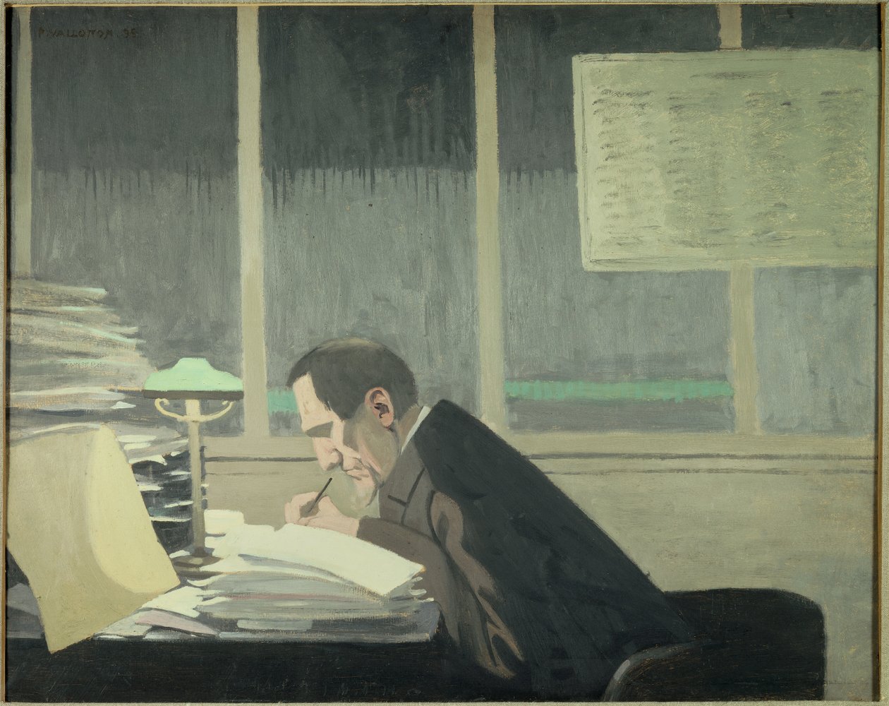 Porträtt av Felix Feneon (1861-1944), konstkritiker, journalist och tidskriftschef vid La revue blanche”” Målning av Felix Vallotton (1865-1925) (ec.suiss) av Felix Edouard Vallotton