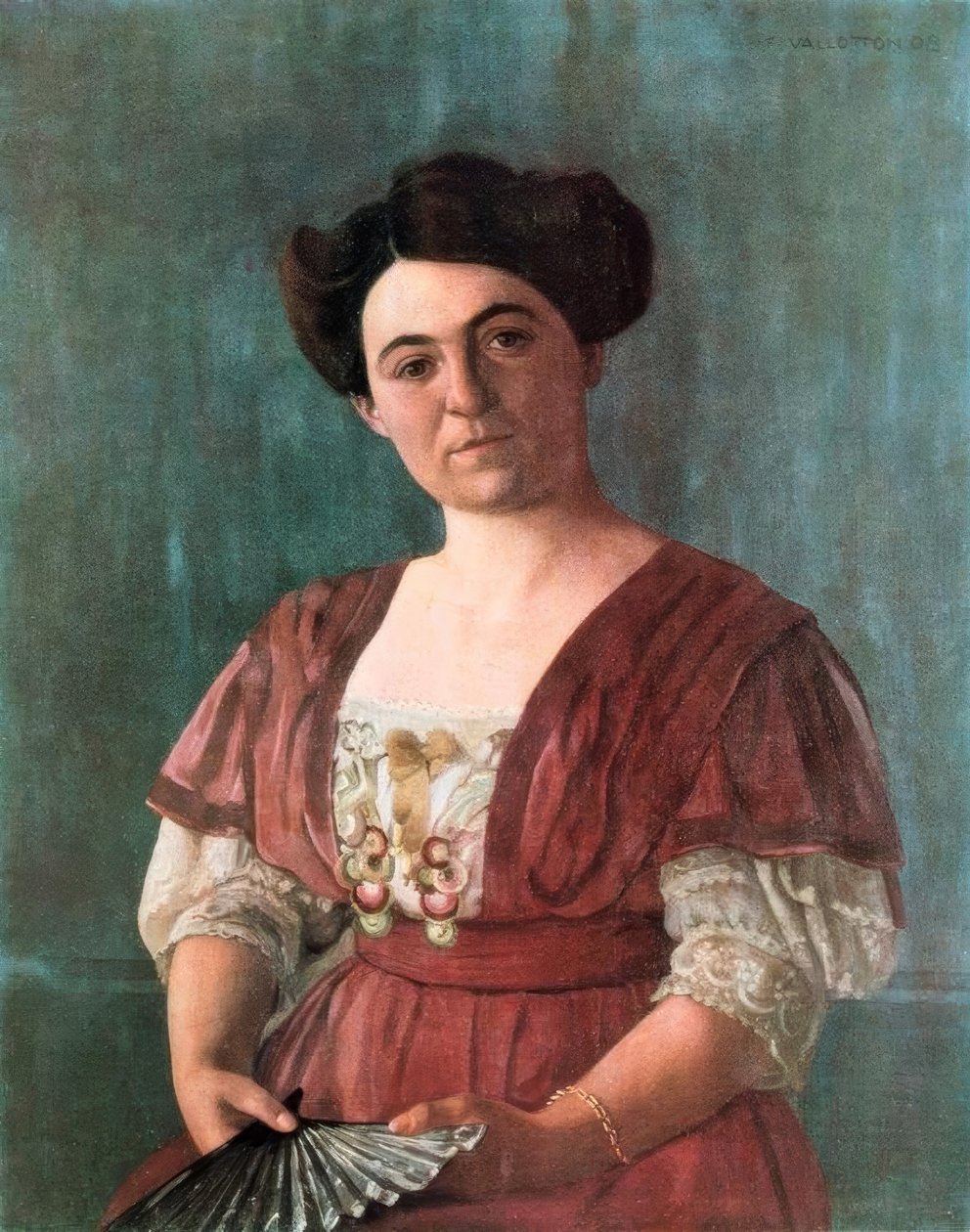 Porträtt av Madame Hasen 1908 av Felix Edouard Vallotton