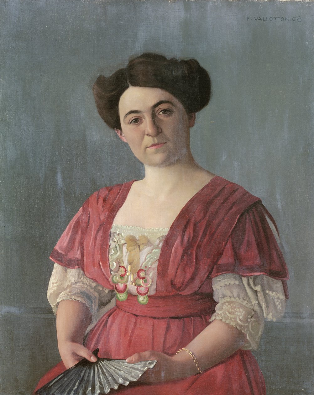 Porträtt av fru Haasen, 1908 av Felix Edouard Vallotton