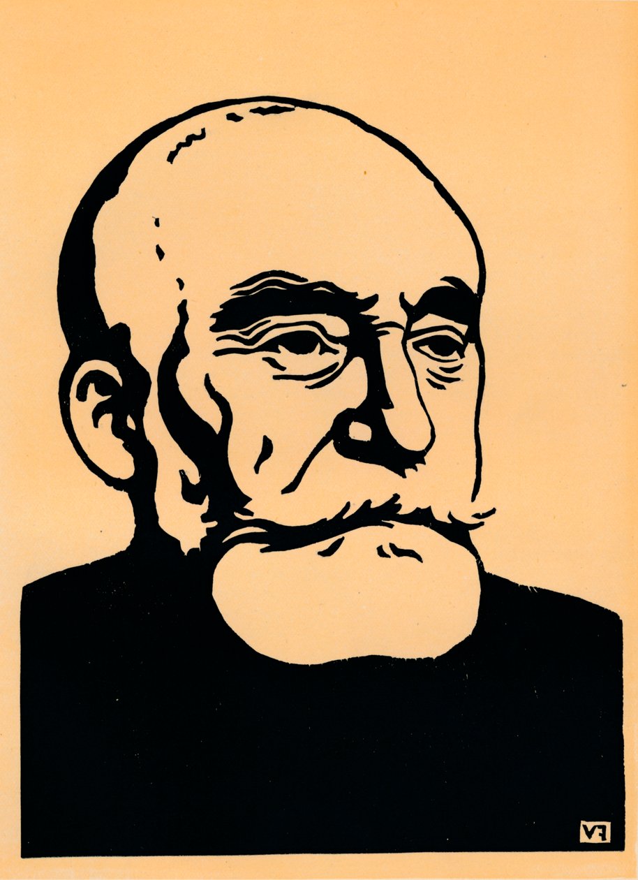 Porträtt av Puvis De Chavannes, c1898 av Felix Edouard Vallotton