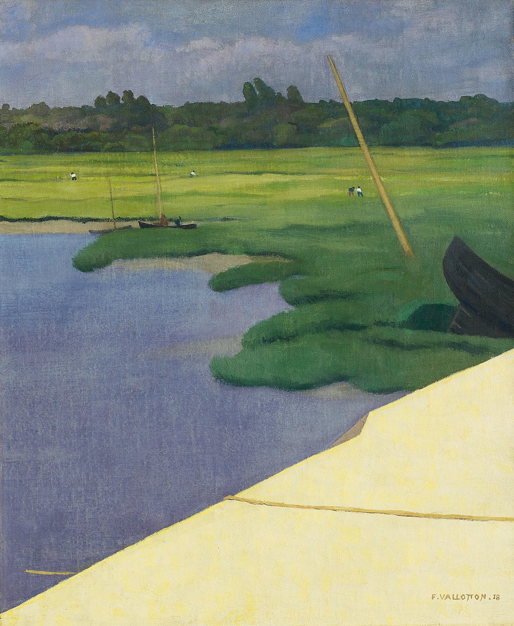 Berville Wharf, 1918 av Felix Edouard Vallotton
