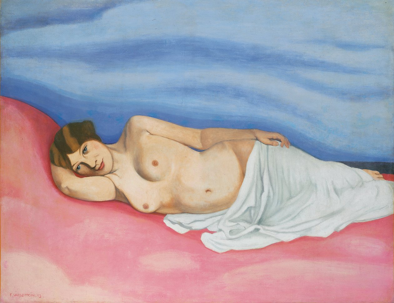 Liggande kvinnlig naken, 1913 av Felix Edouard Vallotton