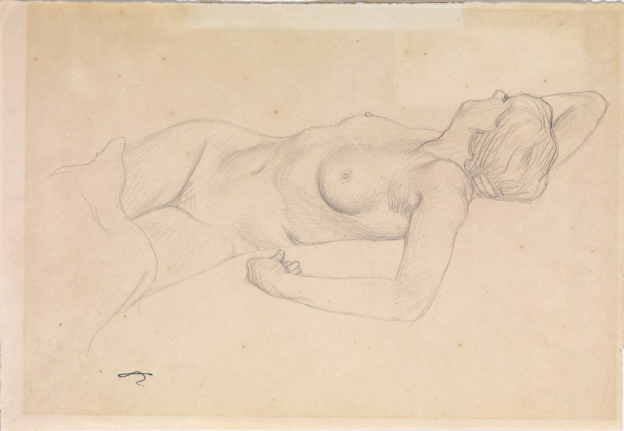 Liggande naken av Felix Edouard Vallotton