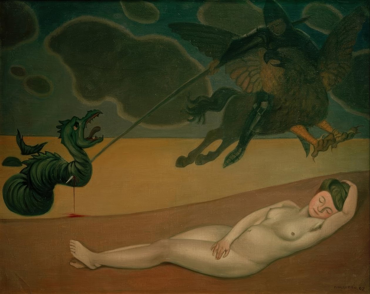 Roger levererar Angelique av Felix Edouard Vallotton