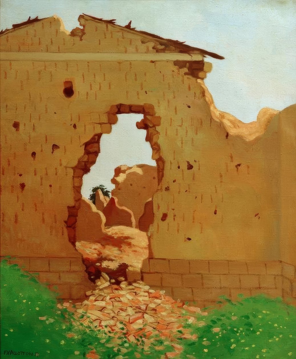 Ruiner vid Souain av Felix Edouard Vallotton