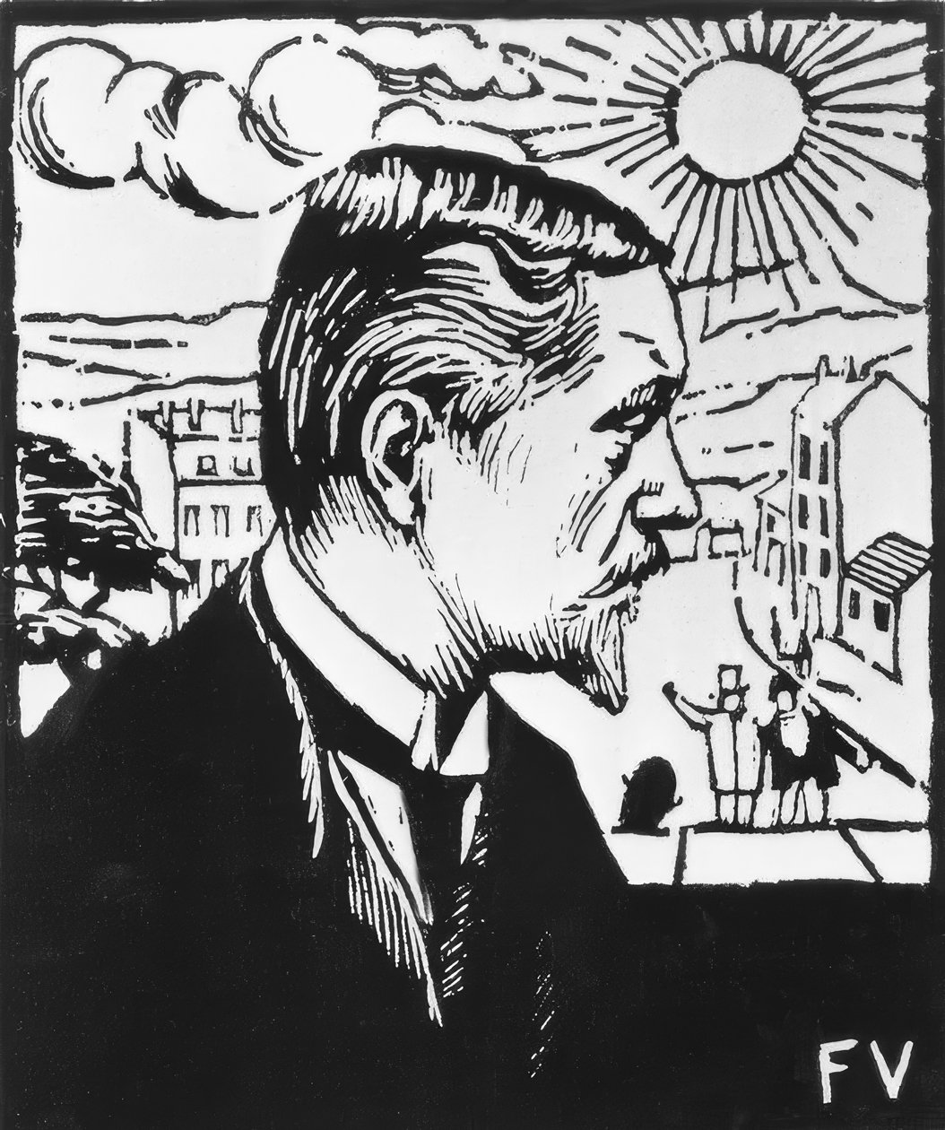 Självporträtt av Felix Edouard Vallotton