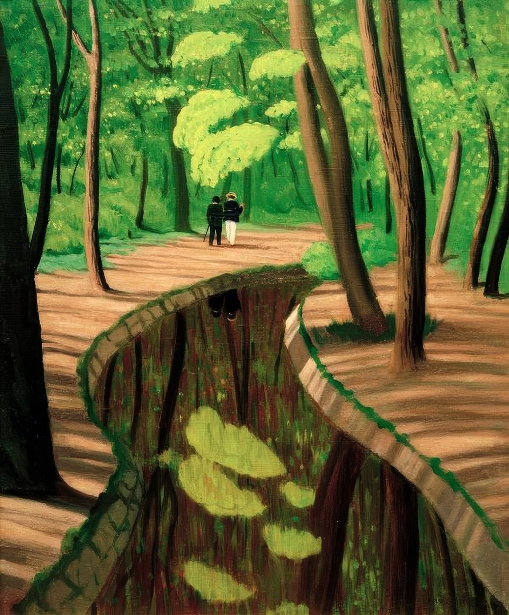 Undervegetation, Bois de Boulogne av Felix Edouard Vallotton