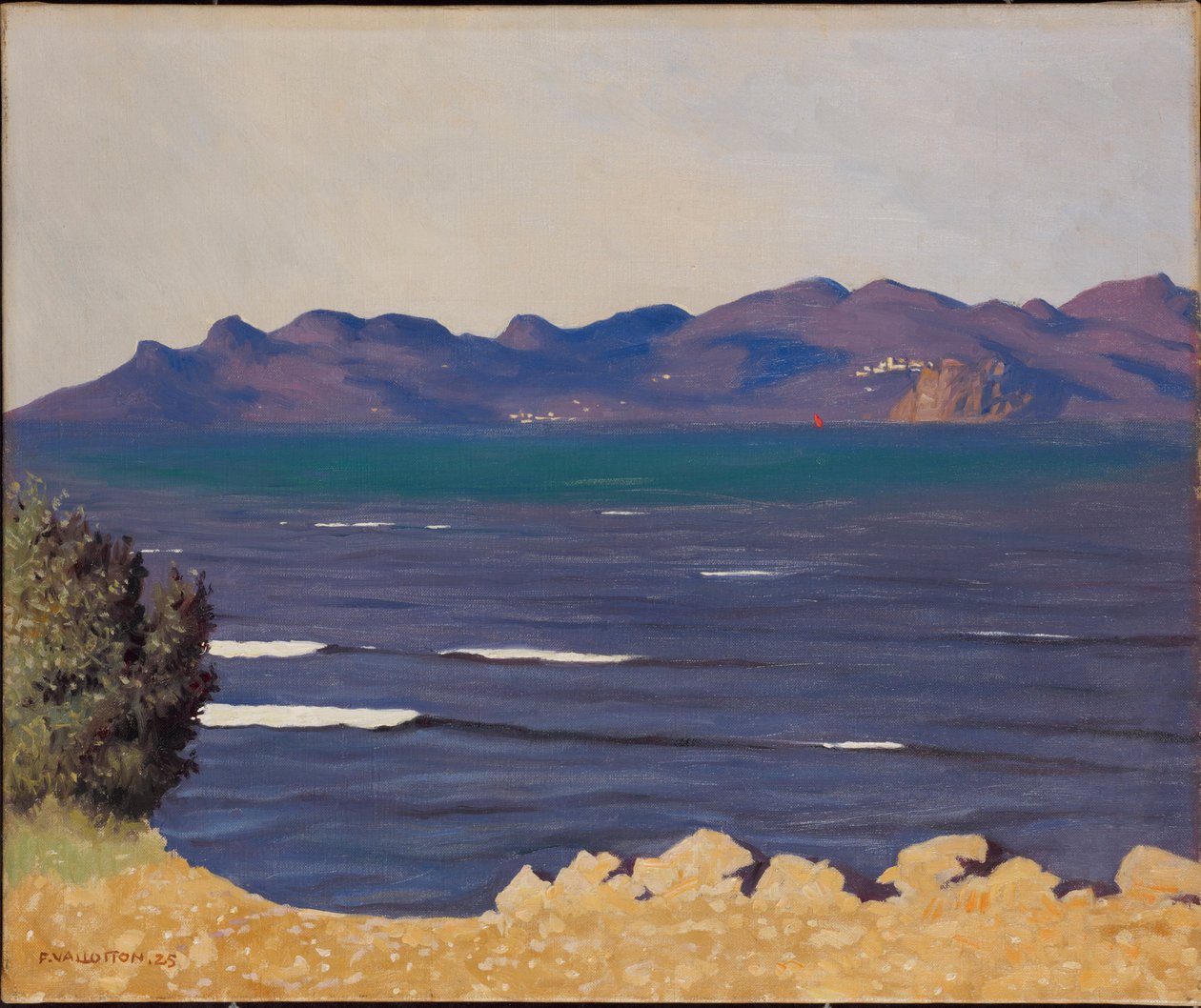 Esterel och Cannesbukten, 1925. av Felix Edouard Vallotton