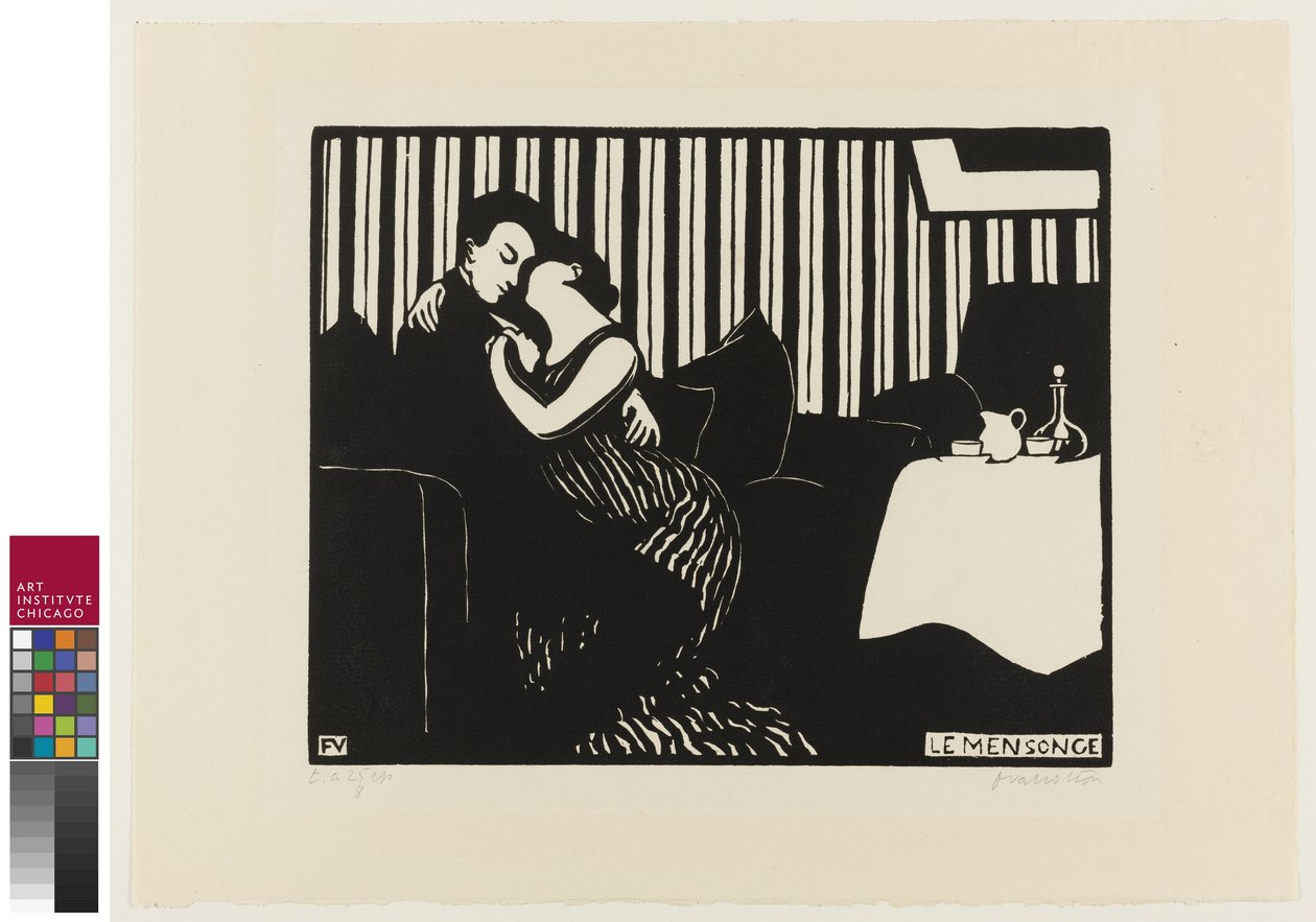 The Lie, tavla ett från Intimacies, 1897 av Felix Edouard Vallotton
