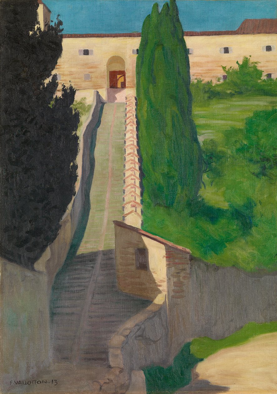 Trappstegen i klostret San Marco, Perugia, 1913 av Felix Edouard Vallotton