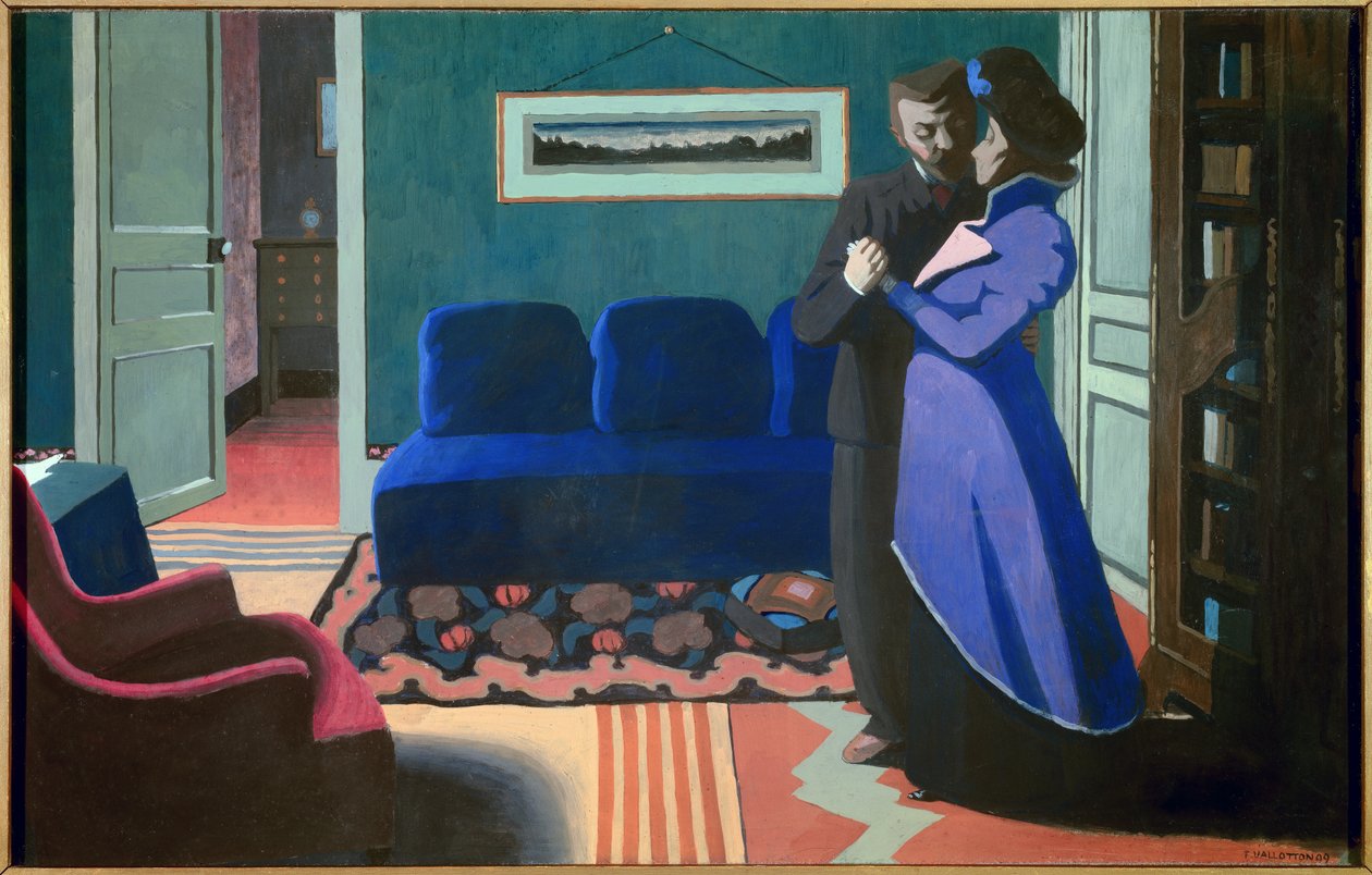 Besöksmålningen av Felix Vallotton (1865-1925) (ec.suiss) 1899 Zürich, Kunsthalle av Felix Edouard Vallotton