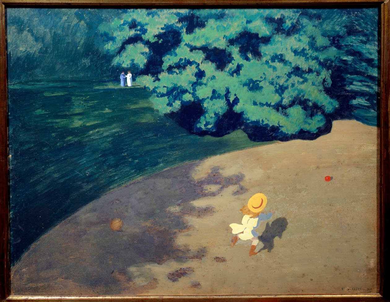 Bollen eller hörnparken med barn som spelar boll Målning av Felix Vallotton (1865-1925) 1899 Sön. 0,48 x 0,61m Paris, musee d