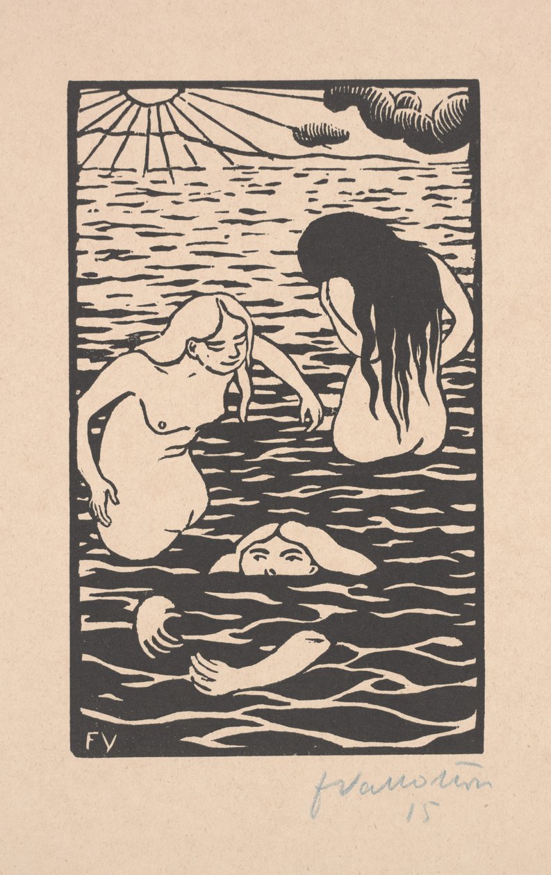 Tre badare av Felix Edouard Vallotton