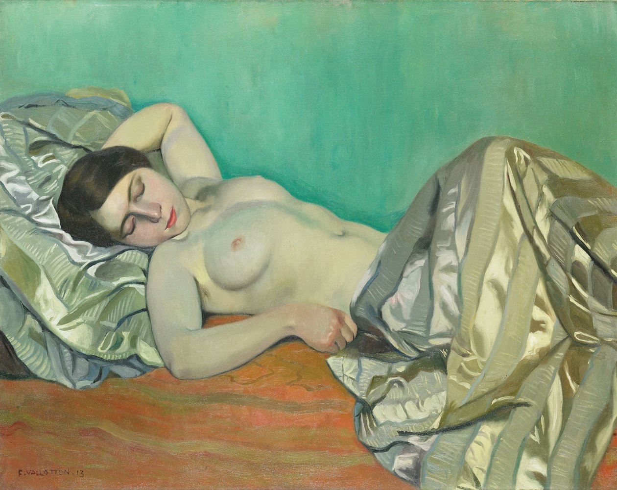 Torse av en liggande kvinna, 1913 av Felix Edouard Vallotton