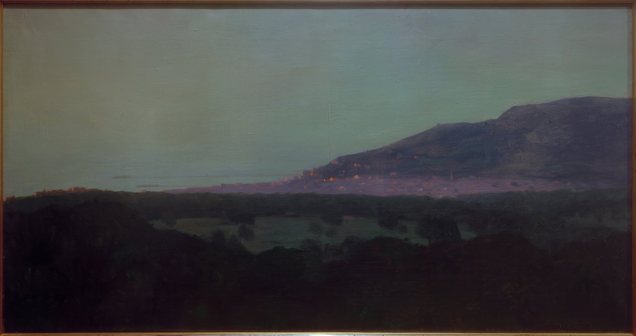 Trouville på kvällen av Felix Edouard Vallotton