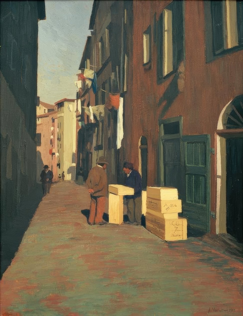 Gamla gatan i Nice av Felix Edouard Vallotton