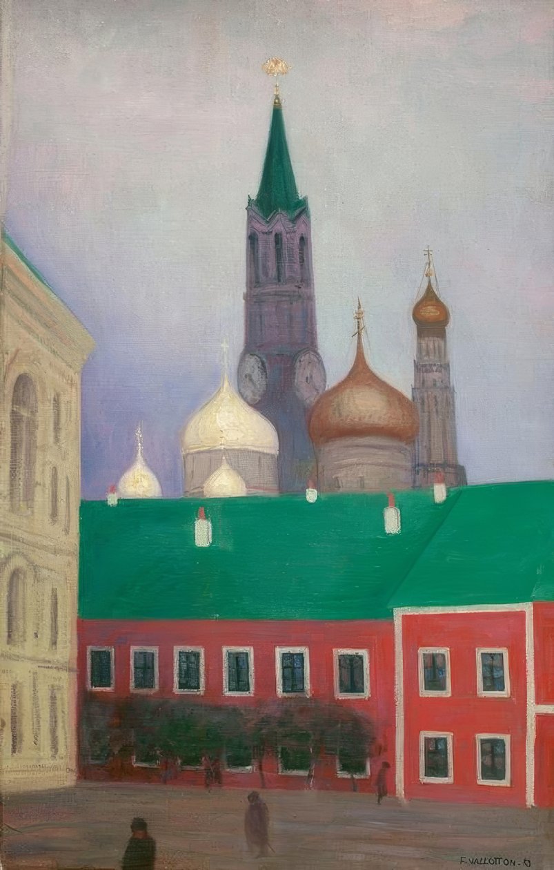 Utsikt från Kreml på kvällen av Felix Edouard Vallotton