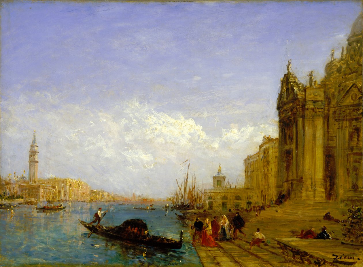 Venetiansk scen av Felix Francois Georges Philibert Ziem