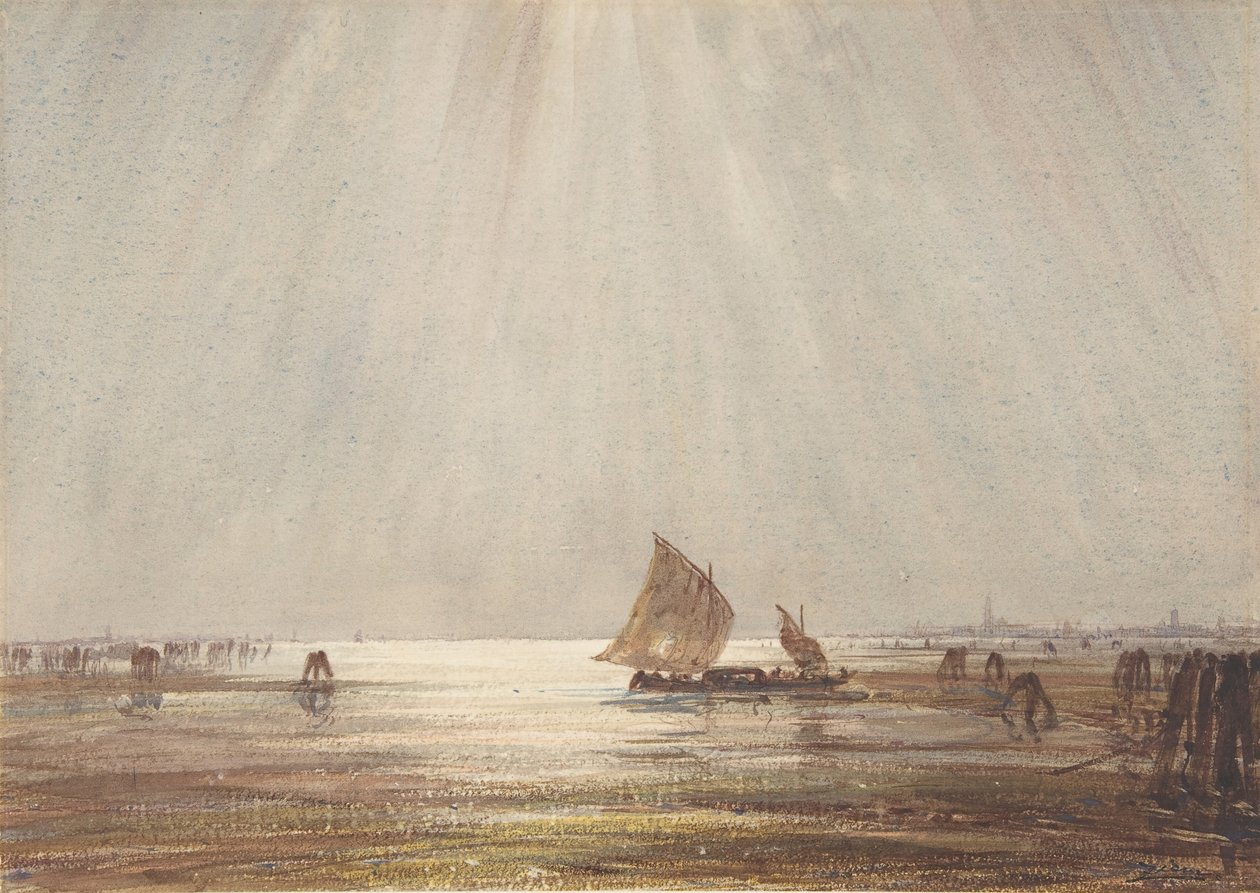 Venetiansk fiskebåt, n.d.. av Felix Francois Georges Philibert Ziem