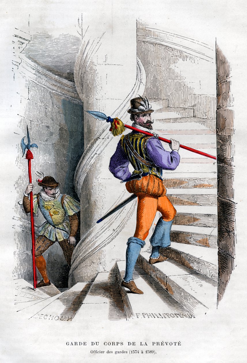 Vaktofficer, Garde du corps de la prévoté 1574-1589 1882-1884 av Felix Henri Emmanuel Philippoteaux