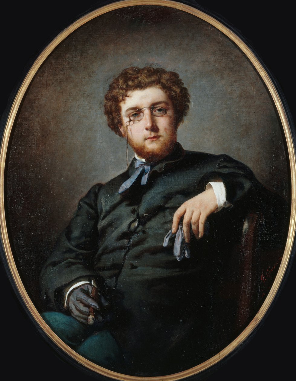 Porträtt av kompositören Georges Bizet 1838-1875, ca 1865. av Felix Henri Giacomotti