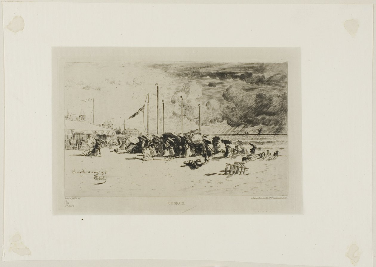 En storm vid Trouville av Felix Hilaire Buhot
