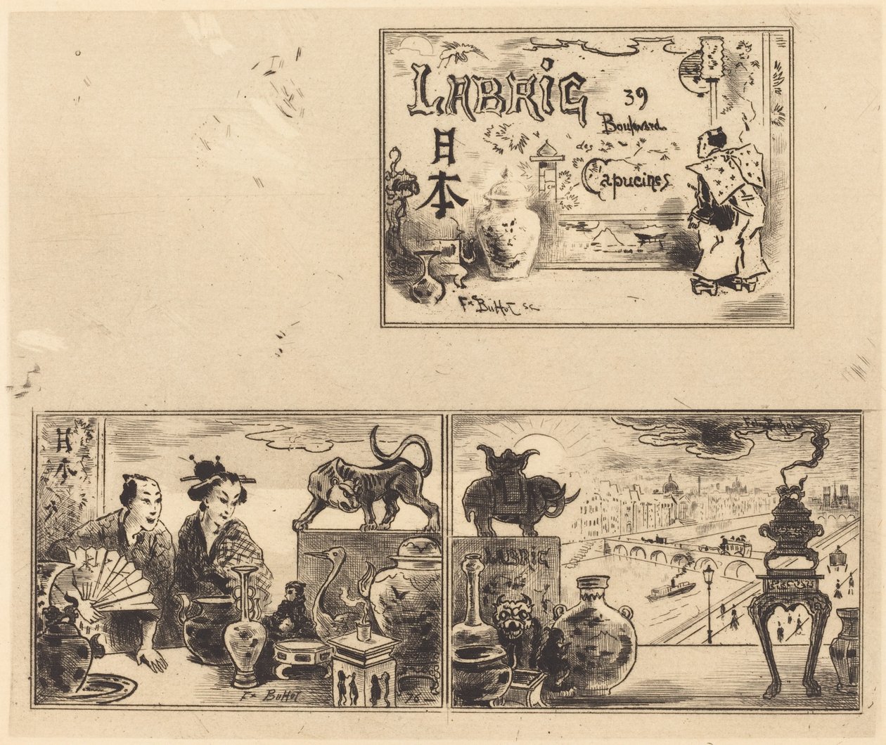 Adress till Labric, 1876. av Felix Hilaire Buhot