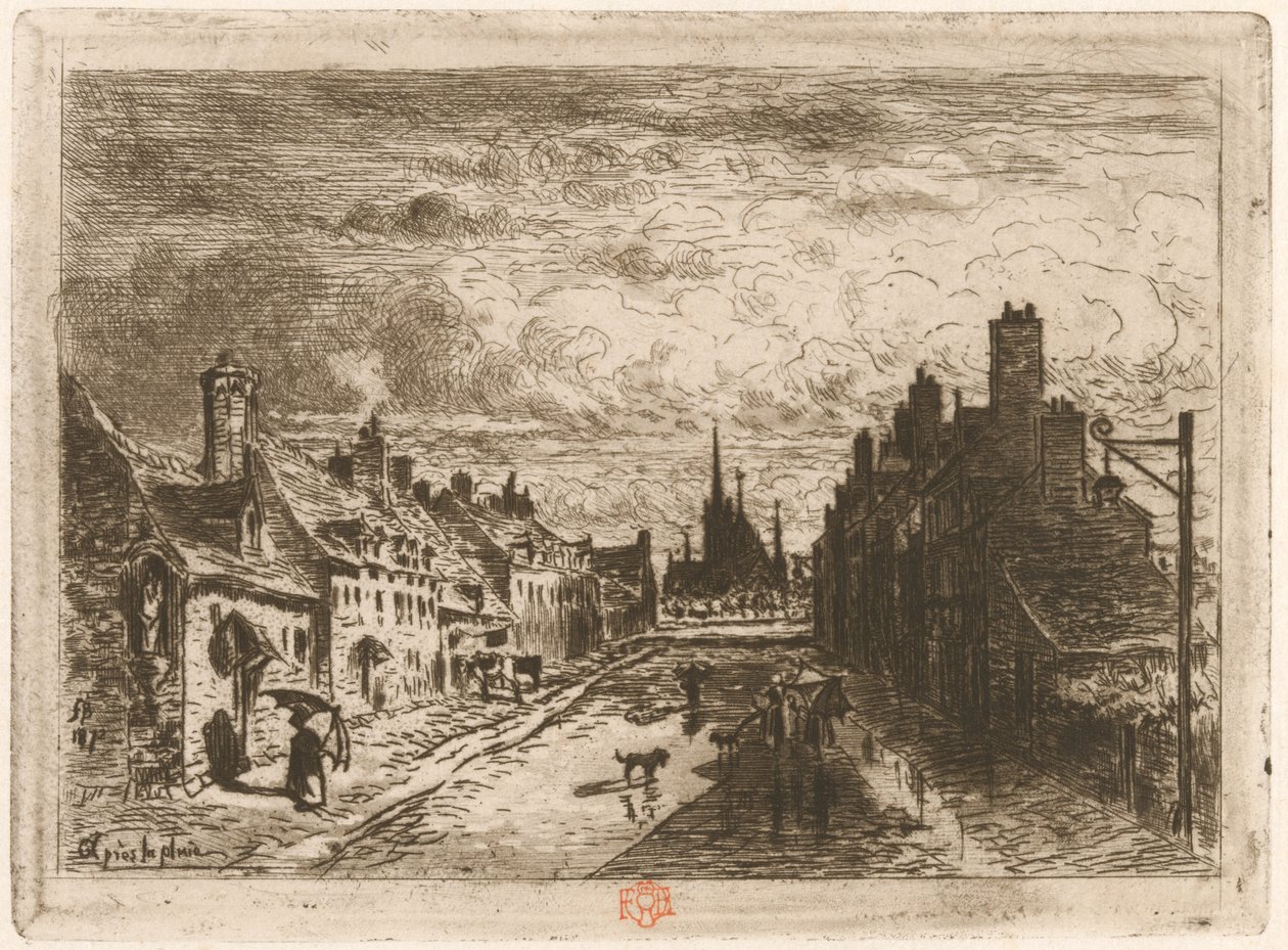 Après la pluie After the Rain, 1873 eller 1874 omarbetad 1877. av Felix Hilaire Buhot