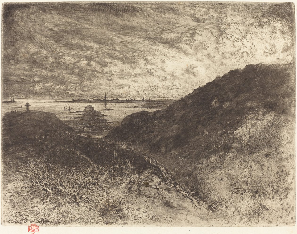 Klippan: Saint-Malo Bay av Felix Hilaire Buhot